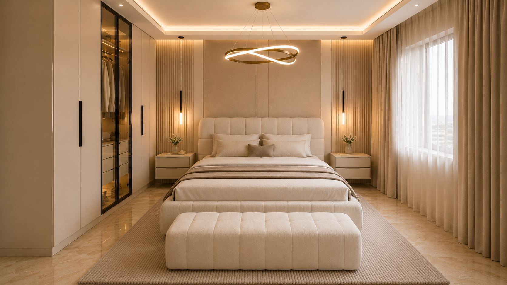 Chambre lumineuse et apaisante