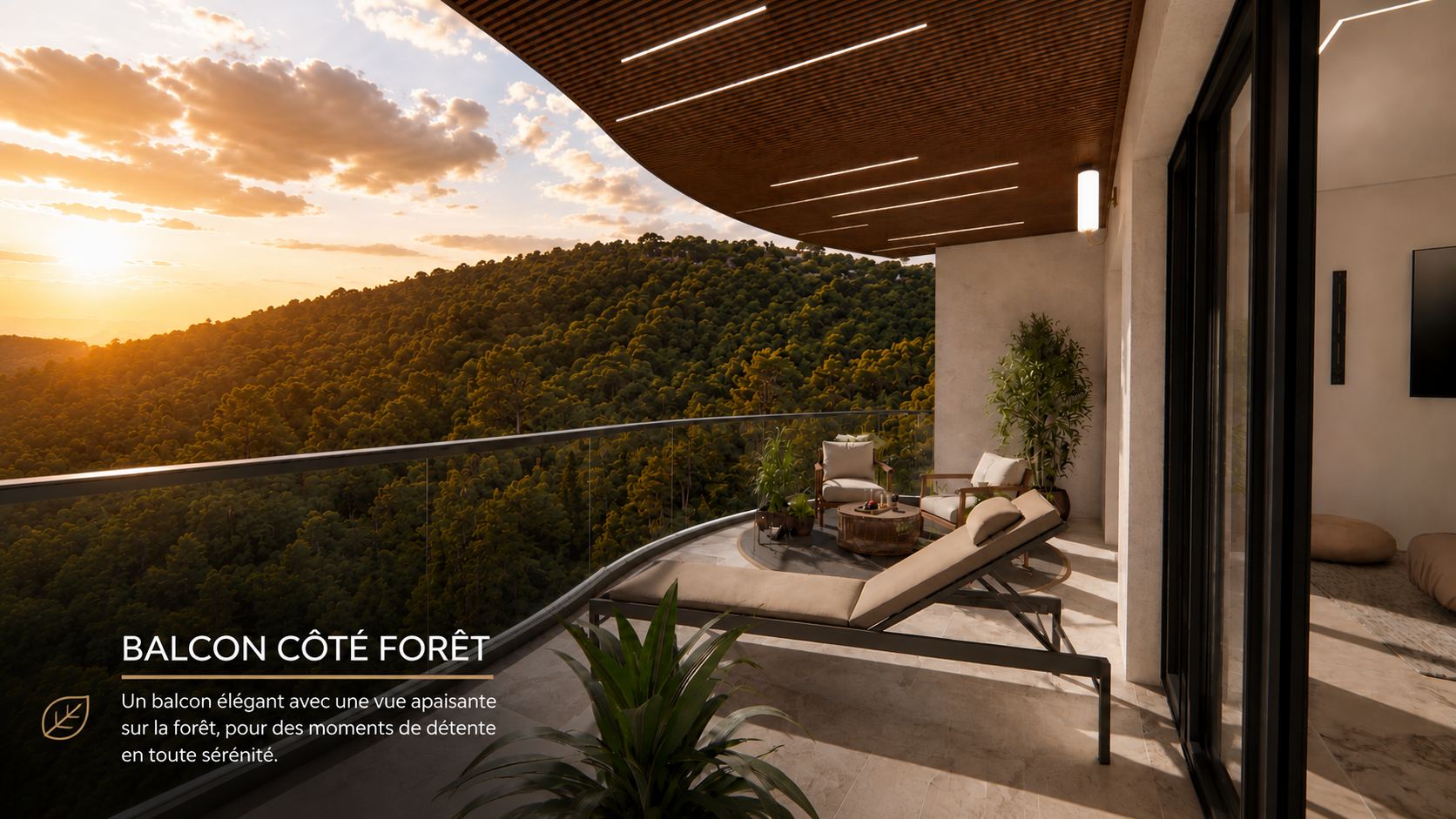 Balcon côté forêt