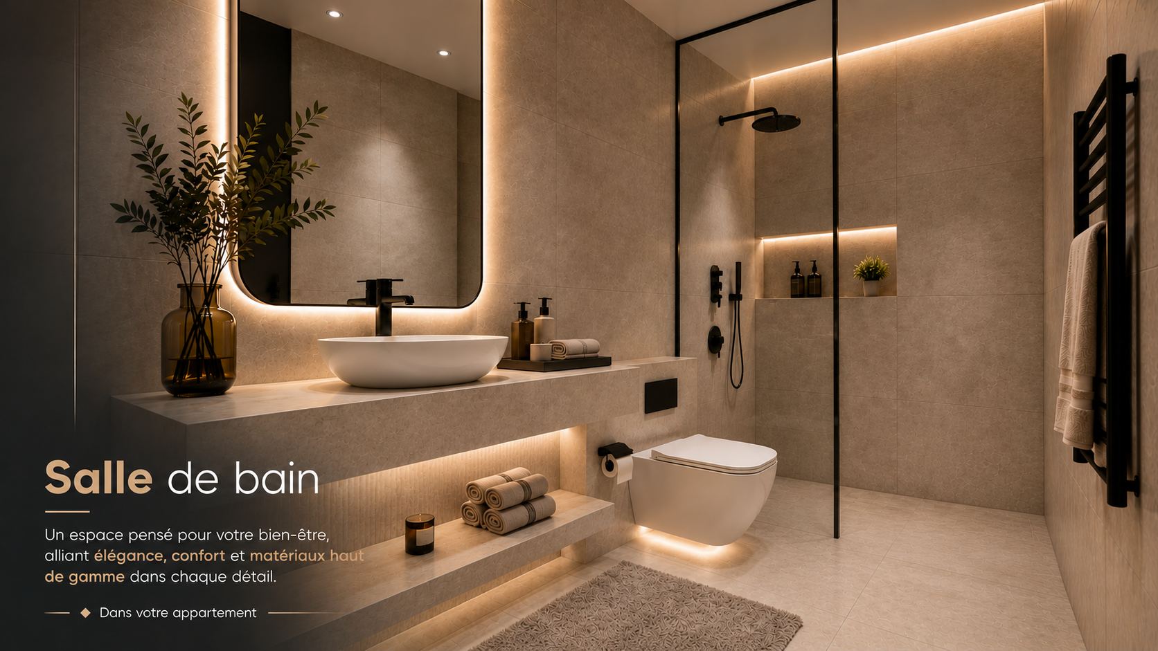 Une salle de bain à l'élégance épurée