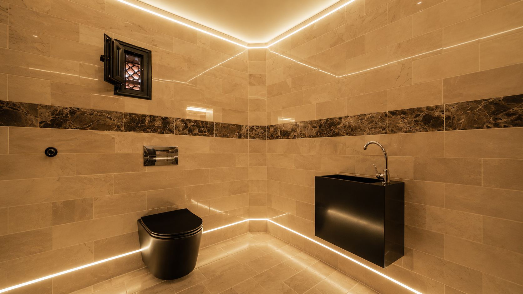 Sanitaire moderne et fonctionnel