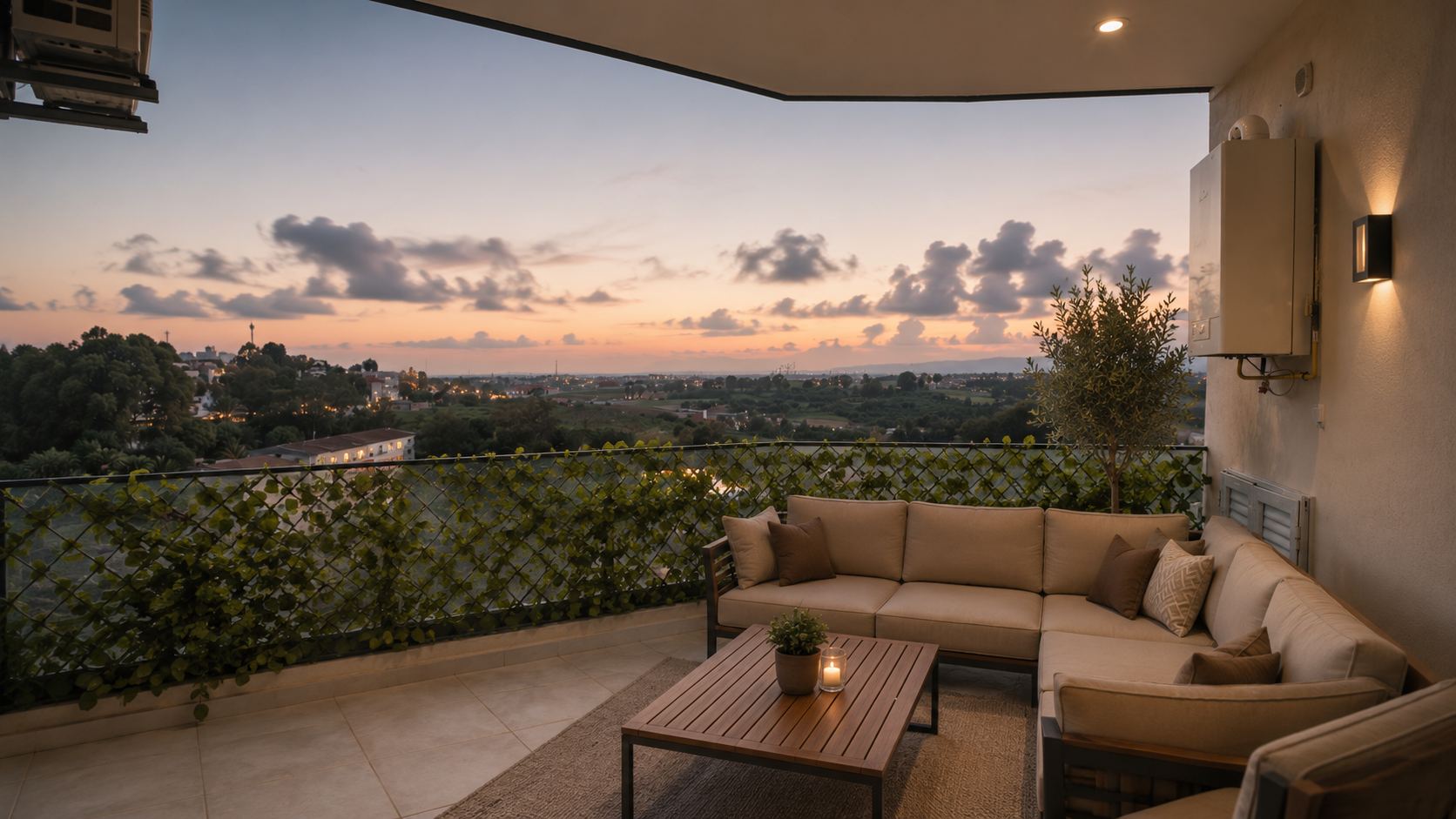 Terrasse avec vue dégagée
