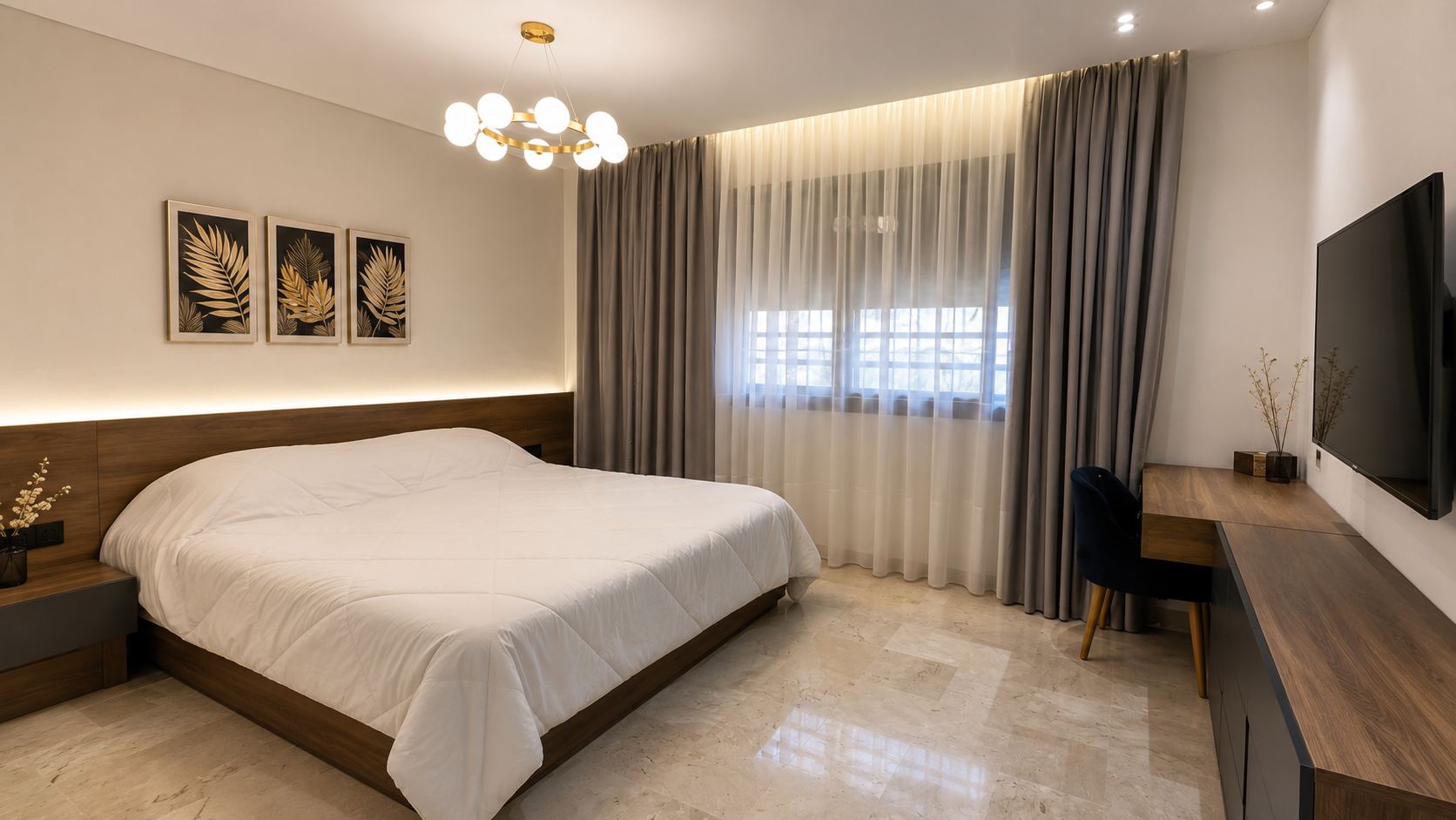 Chambre confortable et raffinée