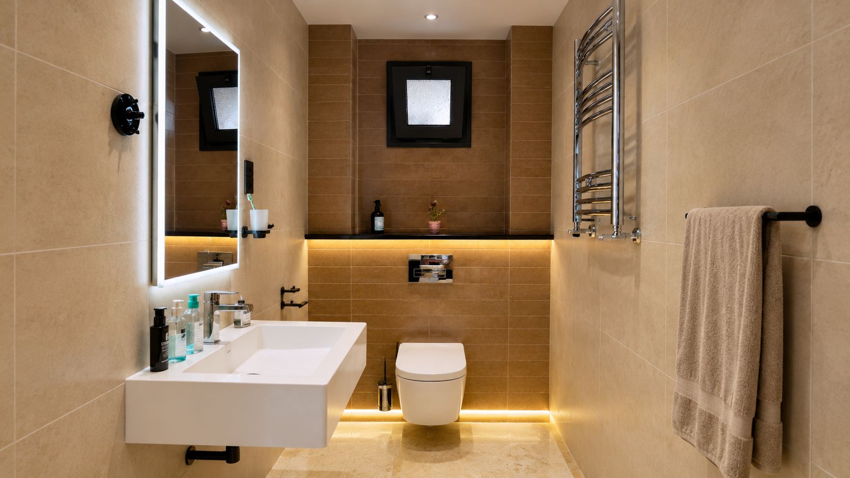Salle de bain équipée, finitions premium