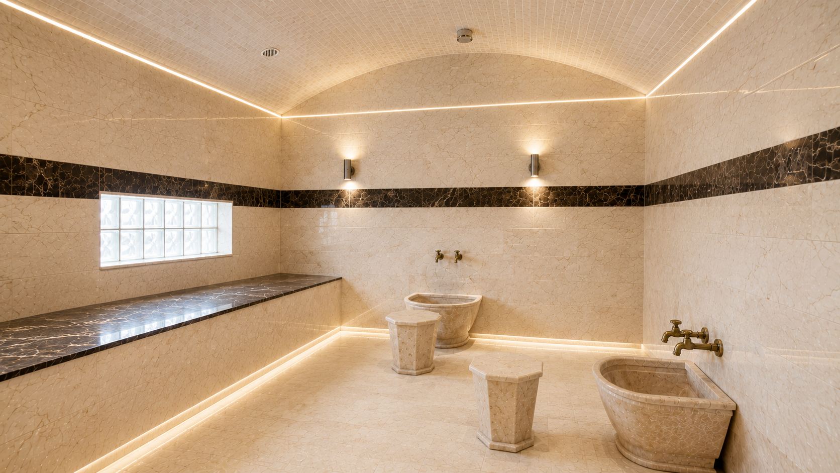 Hammam raffiné, ambiance douce