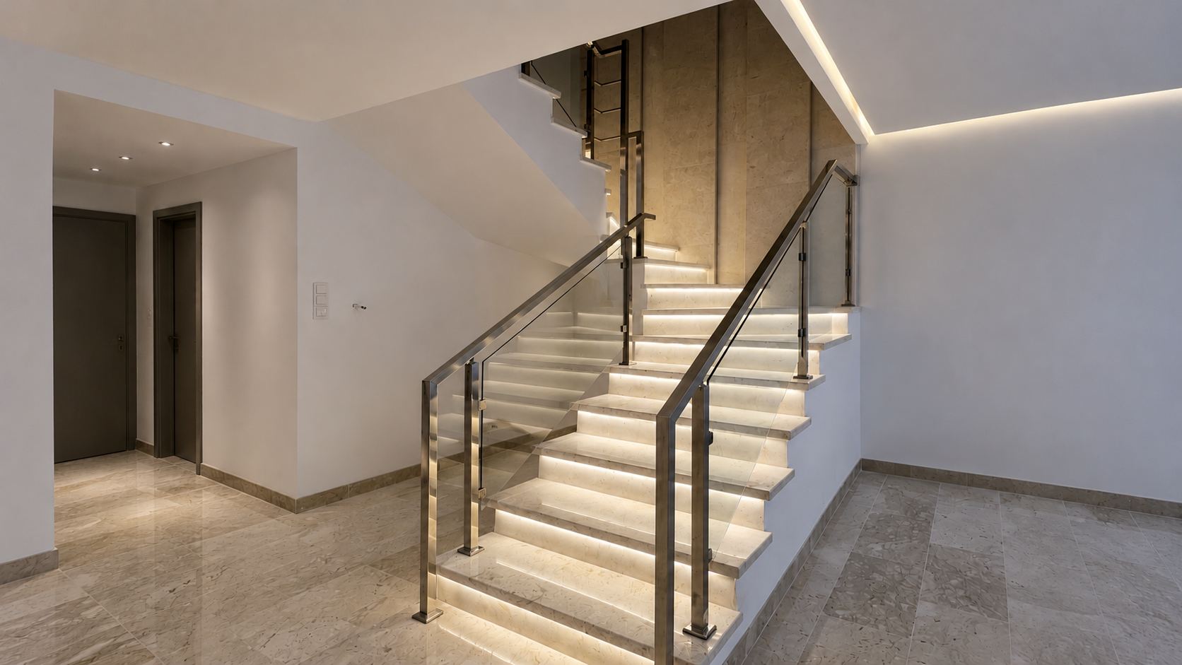 L'escalier, sculpture de marbre
